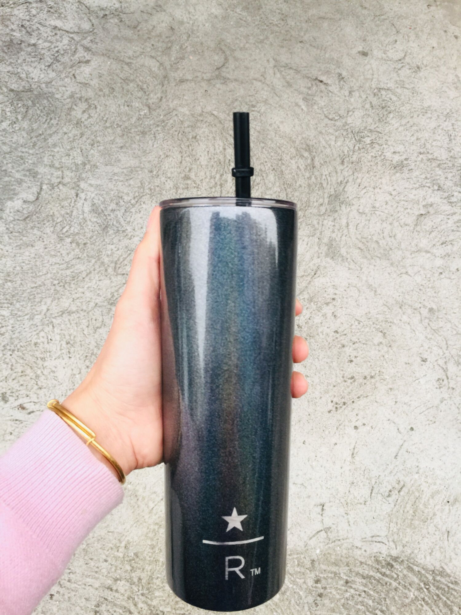 Ly cốc giữ nhiệt Starbucks hồng 590ml ánh kim tuyến