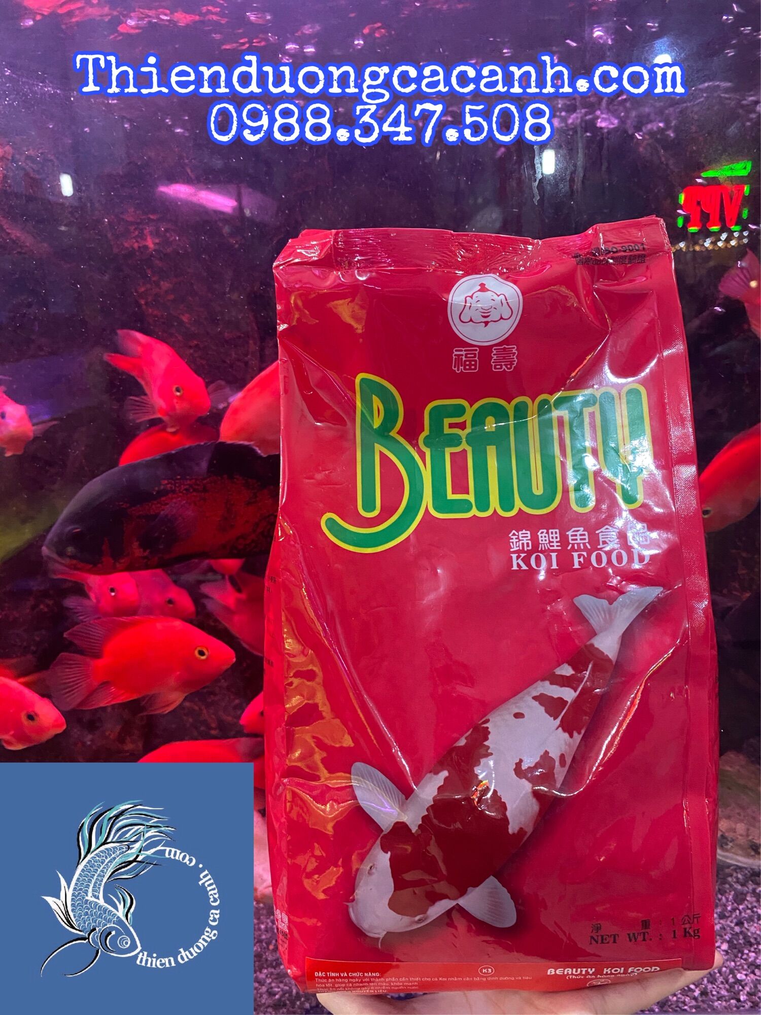Gói thức ăn beauty koi food - cám gói 1kg