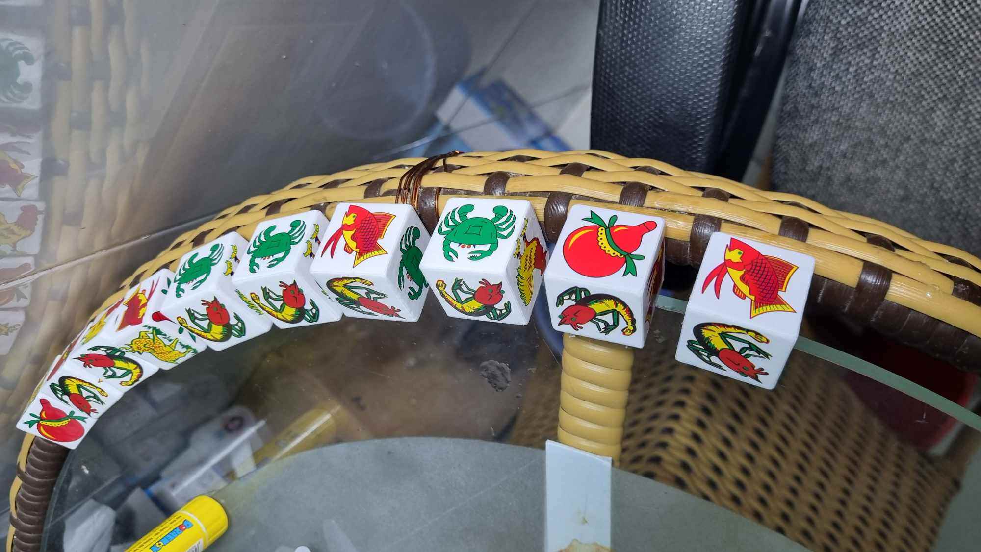 Bộ 3 hột bầu cua xốp đẹp 25li