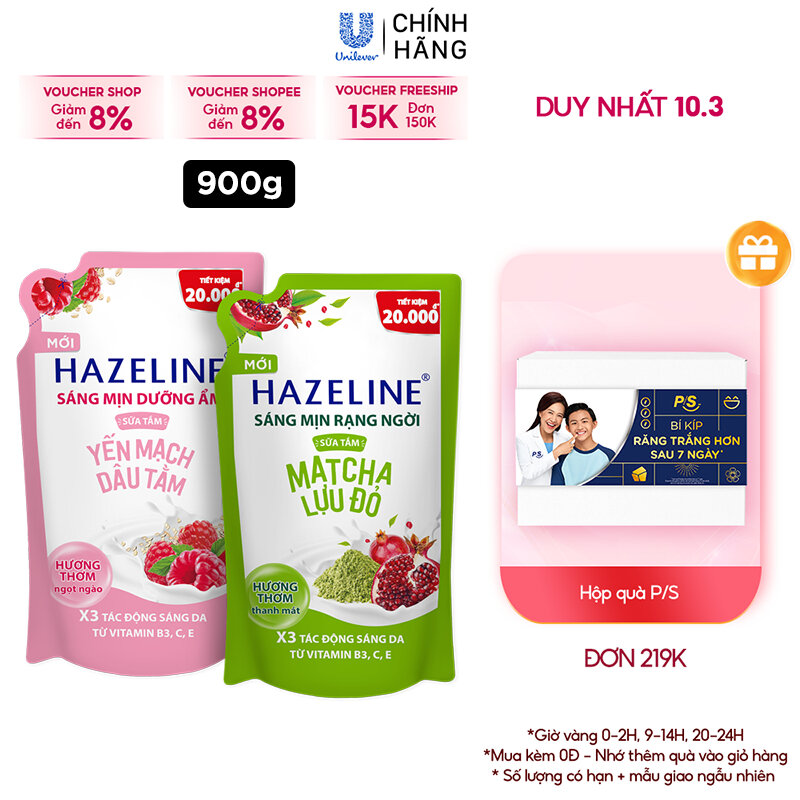 Sữa tắm hazeline túi 900g