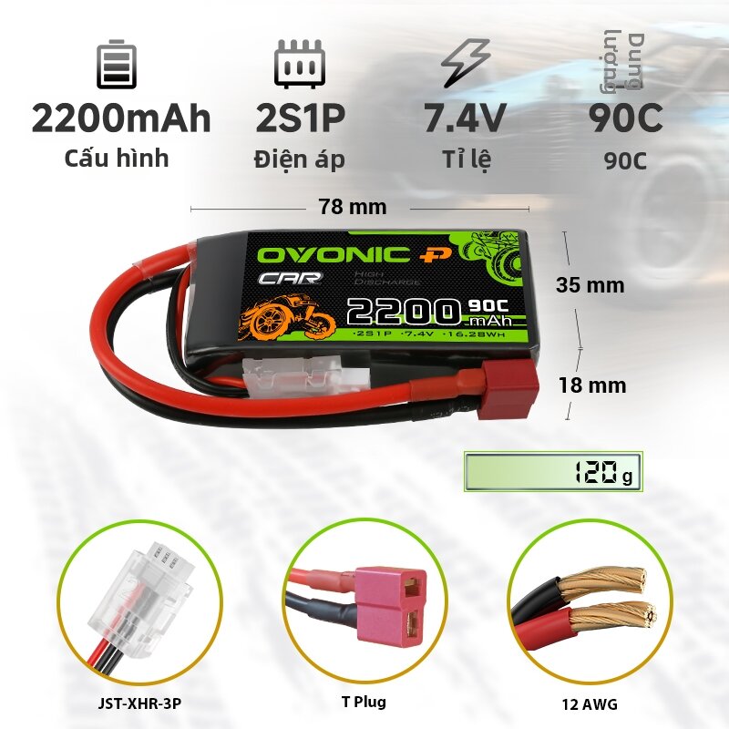OVONIC | Xe RC Bigfoot Điện Dùng Pin Lithium Tốc Độ Cao