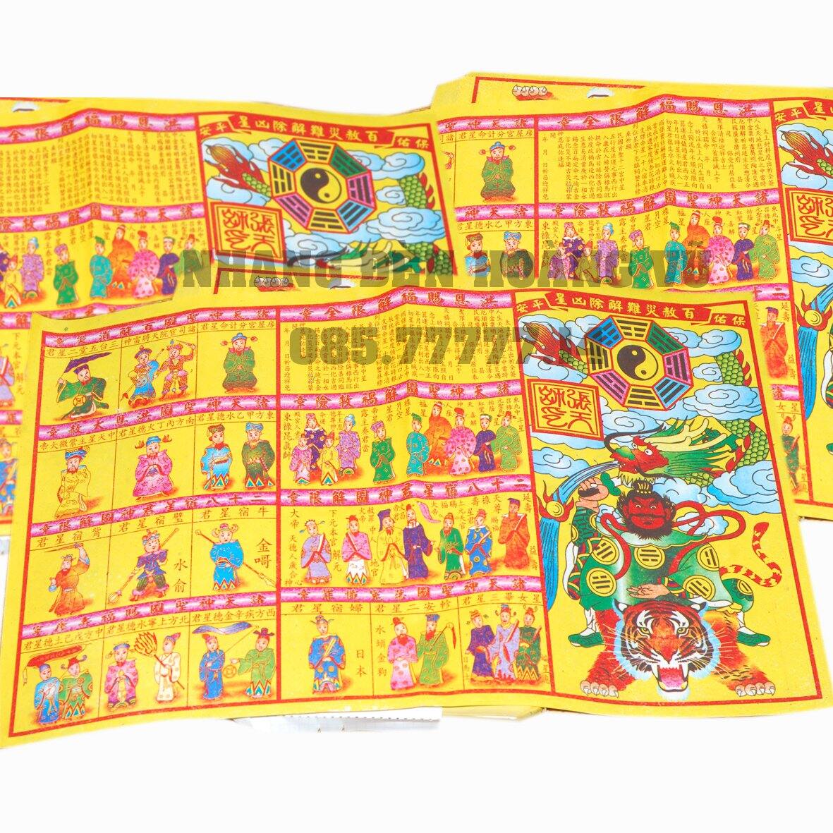 Giấy cúng - giấy bạc cải, giấy cúng xả xui 10 tờ - giấy màu đẹp