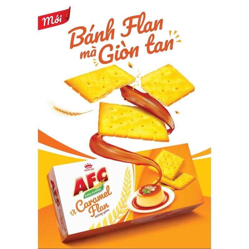 Combo 5 gói bánh quy afc vị caramel plan