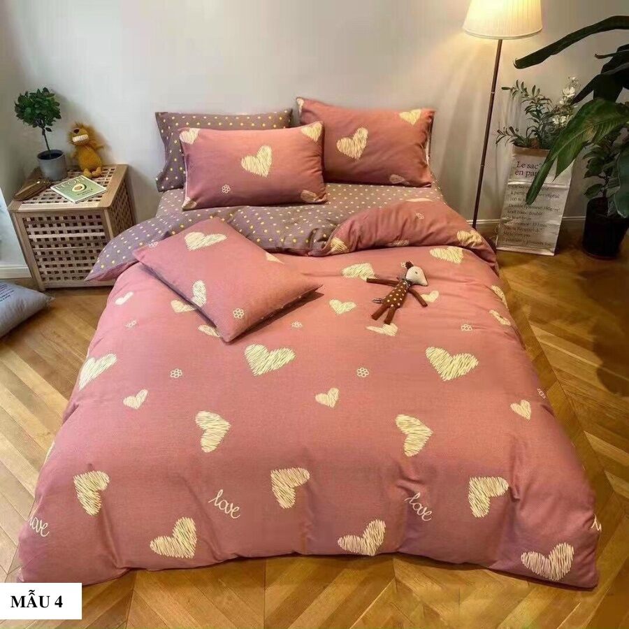 Bộ Ga gối 3 món Cotton poly bốn mùa đủ size