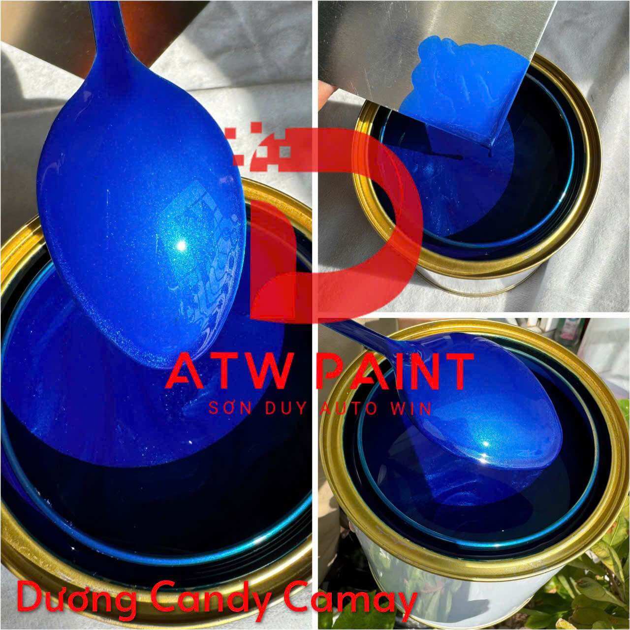 Sơn Màu Xanh Dương Candy Camay, sơn Auto Lacquer đóng lon 250g