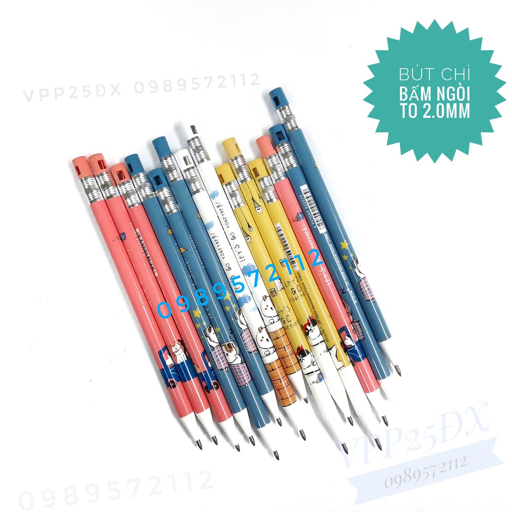 Bút chì bấm ngòi to 2.0 mm DF-0068. (1 cái)