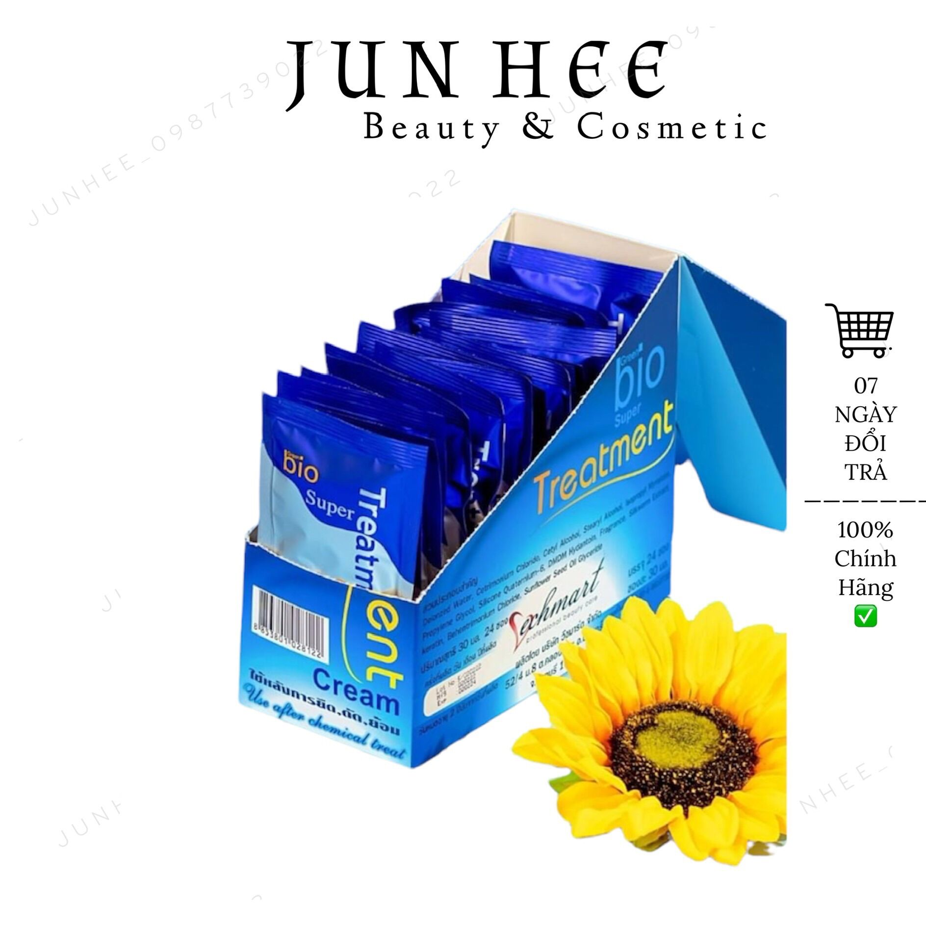[ JunHee AUTH 24 gói ] Ủ tóc Bio Super Treatment Thái Lan