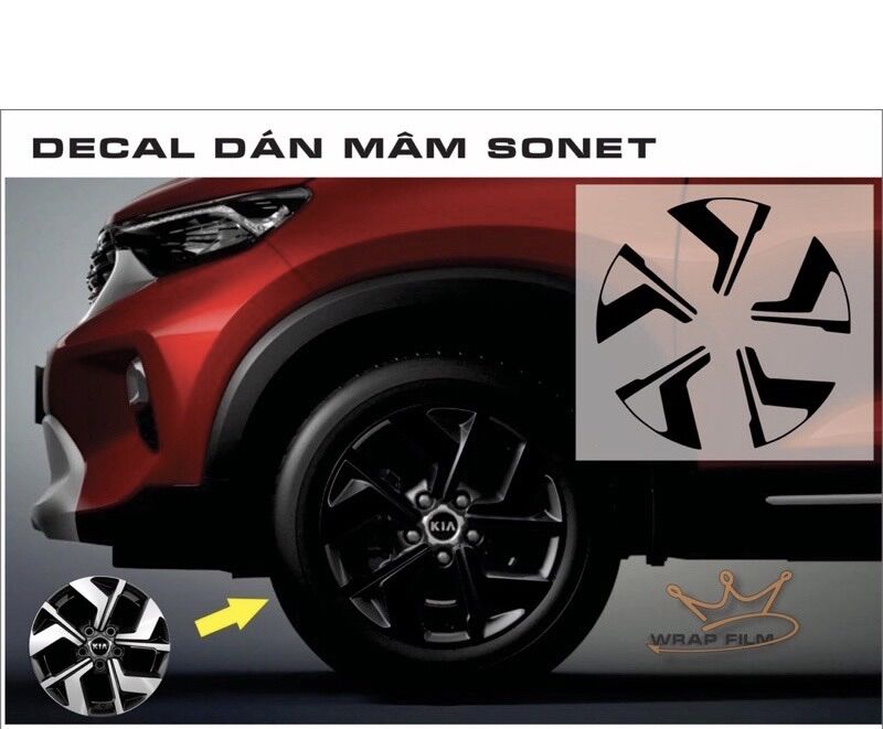 Decal dán mâm Sonet(bộ 5bánh)