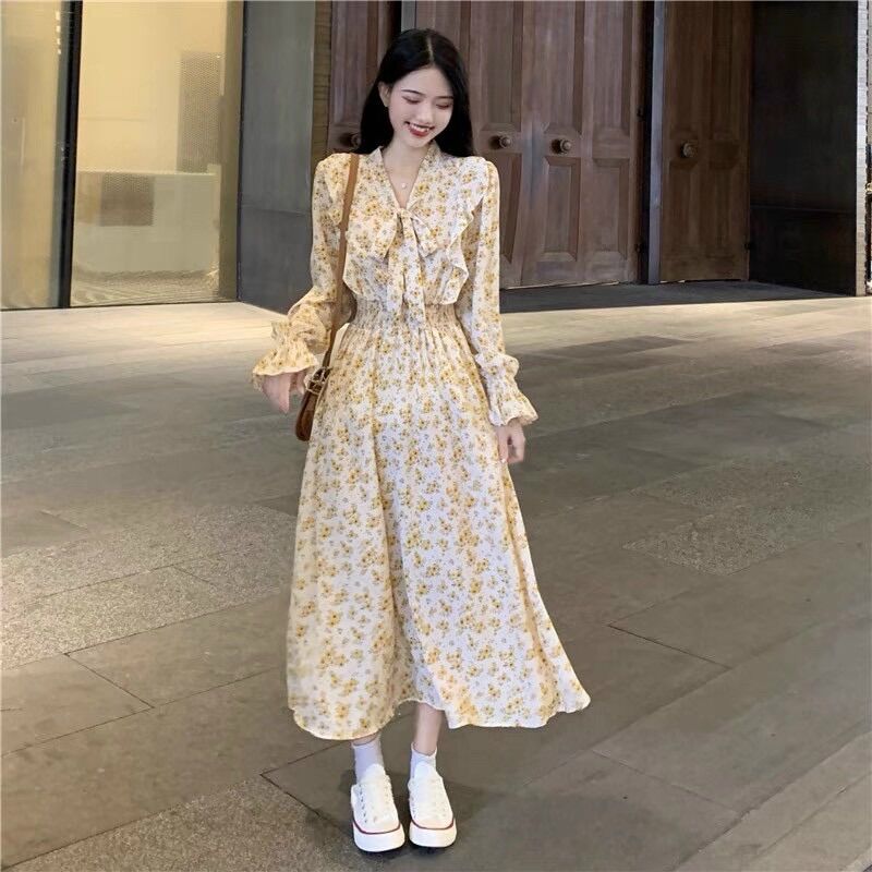 Đầm voan hoa tiểu thư xoè BG