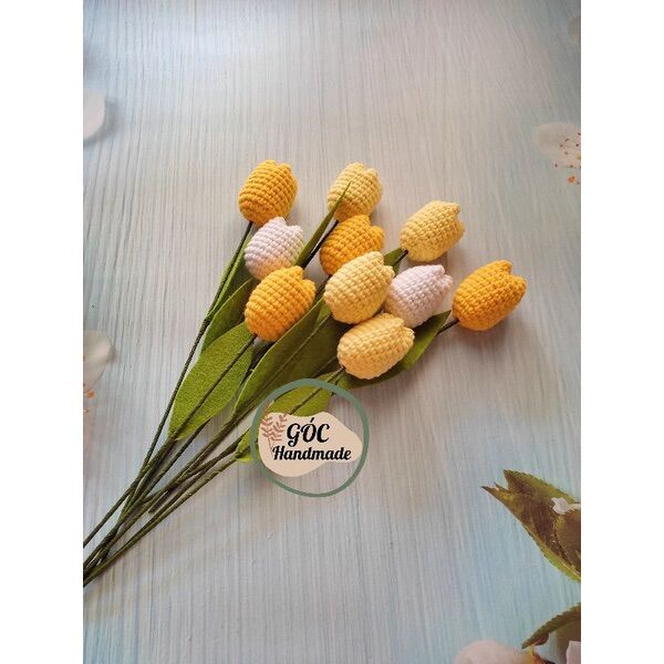 Hoa Tulip bằng len - Bó hoa tulip