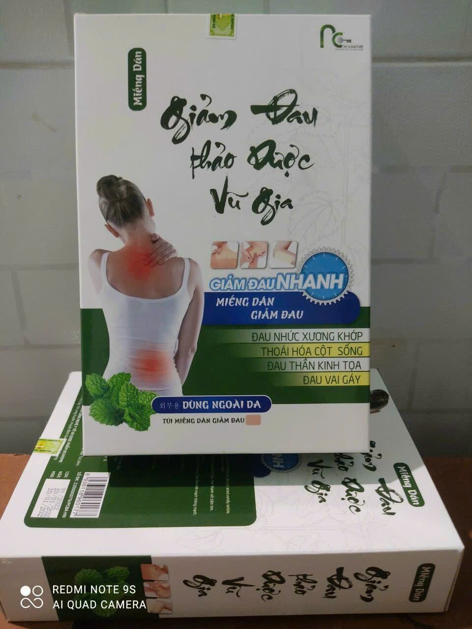 Miếng dán giảm đau VŨ GIA (bịch 2 miếng)