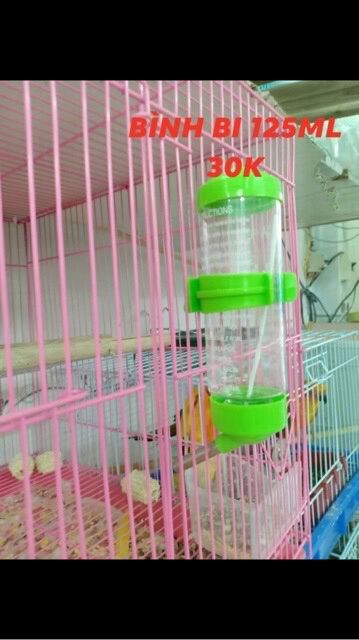[HCM]Bình bi uống nước 125ml cho chim vẹt  hamster.