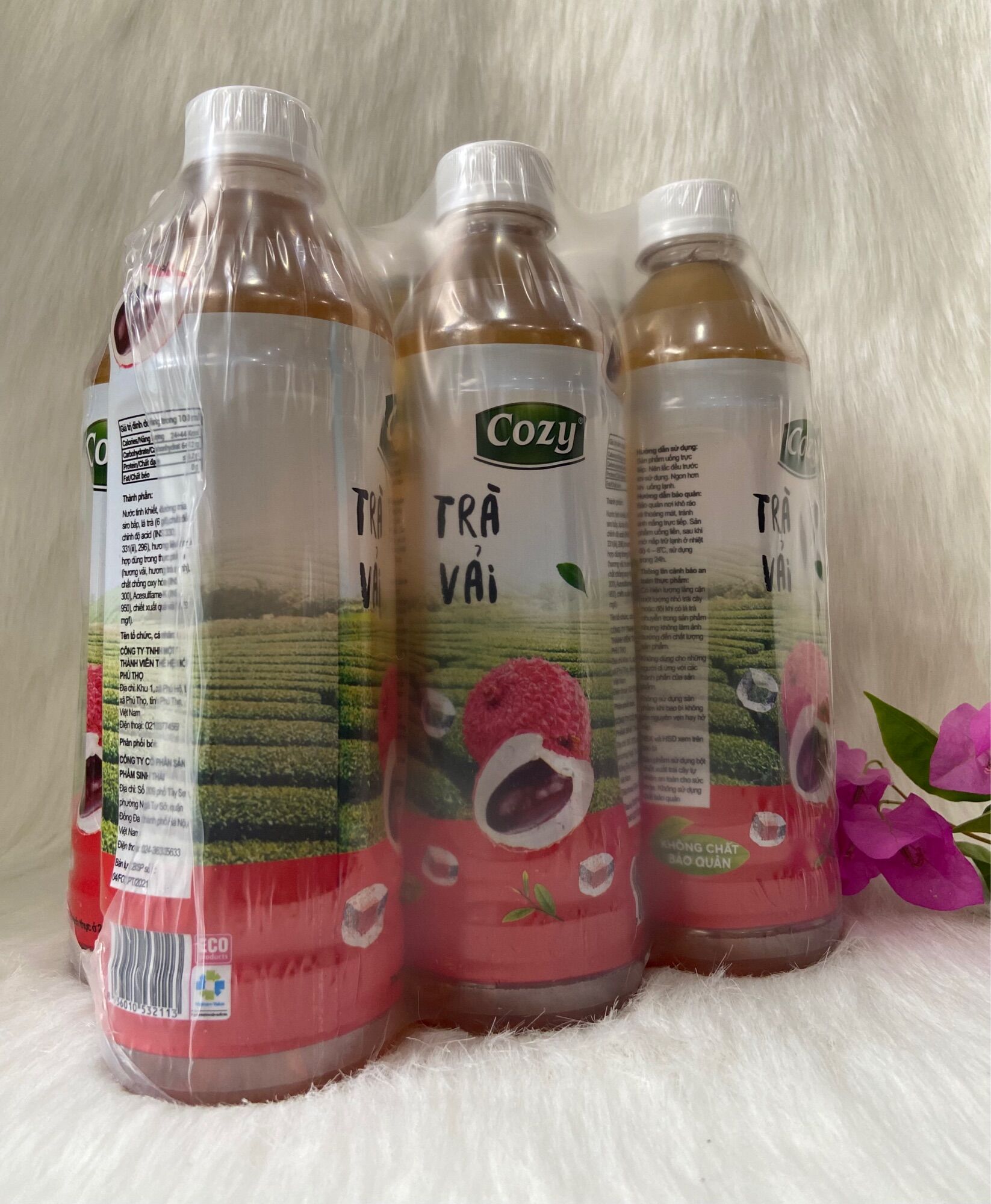 1 Thùng COZY Trà Vải /24 Chai *455ml
