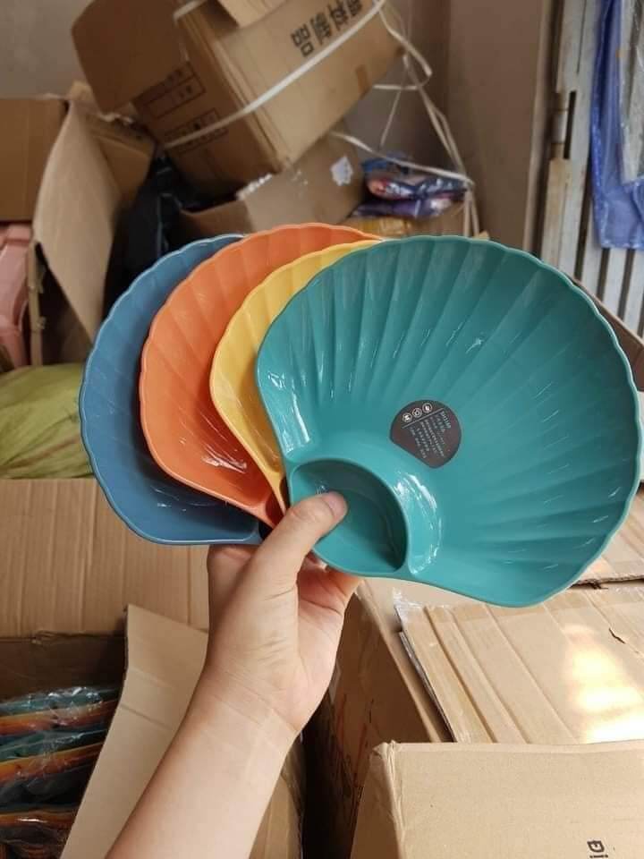 Set 4 đĩa nhựa hình vỏ sò