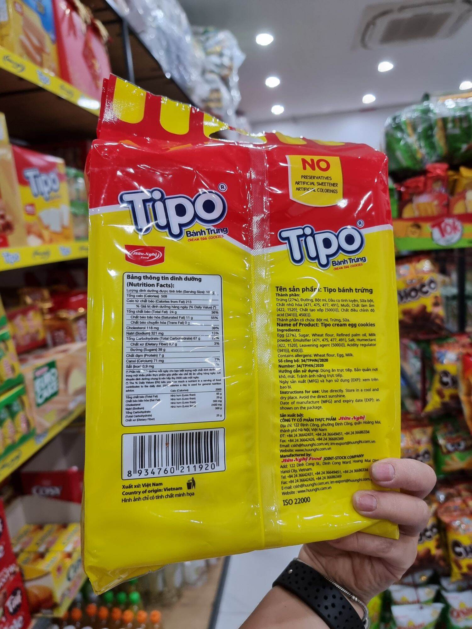 Bánh trứng Tipo túi 220g