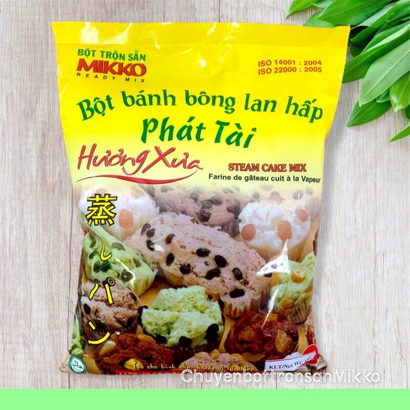 Bột Bánh Bông Lan Hấp Hương Xưa 1kg.Tạo cho bánh xốp.hương vị tự nhiên.giàu dinh dưỡng-Bột trộn sẵn Mikko Hương