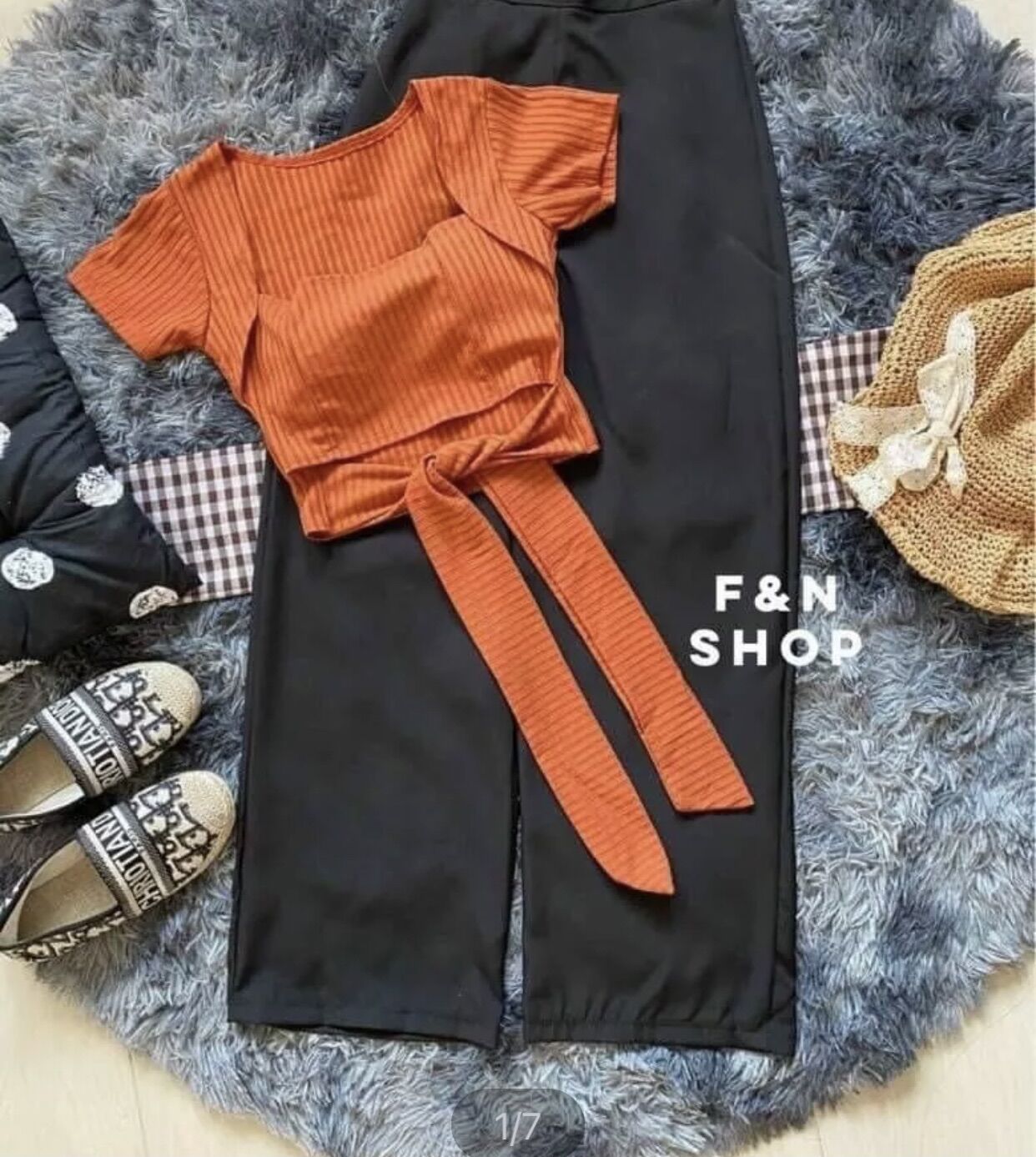Áo croptop thun gân