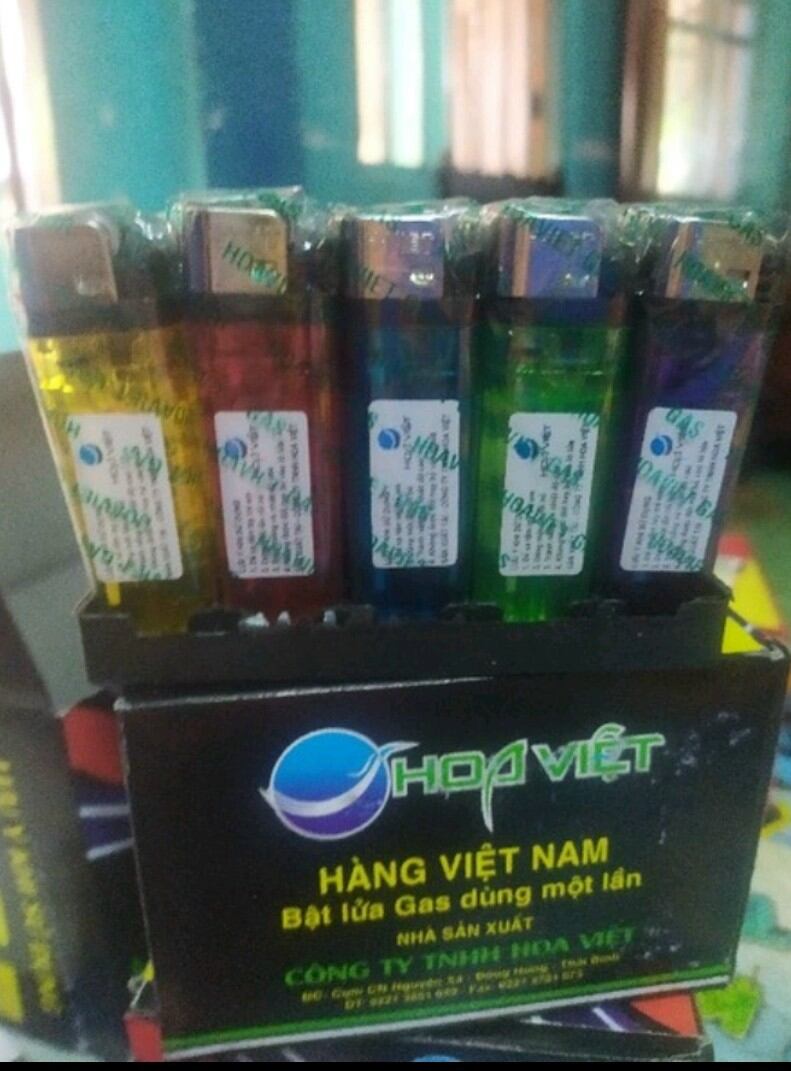 Quẹt ga_bật lửa bọc đá Hoa Việt 60