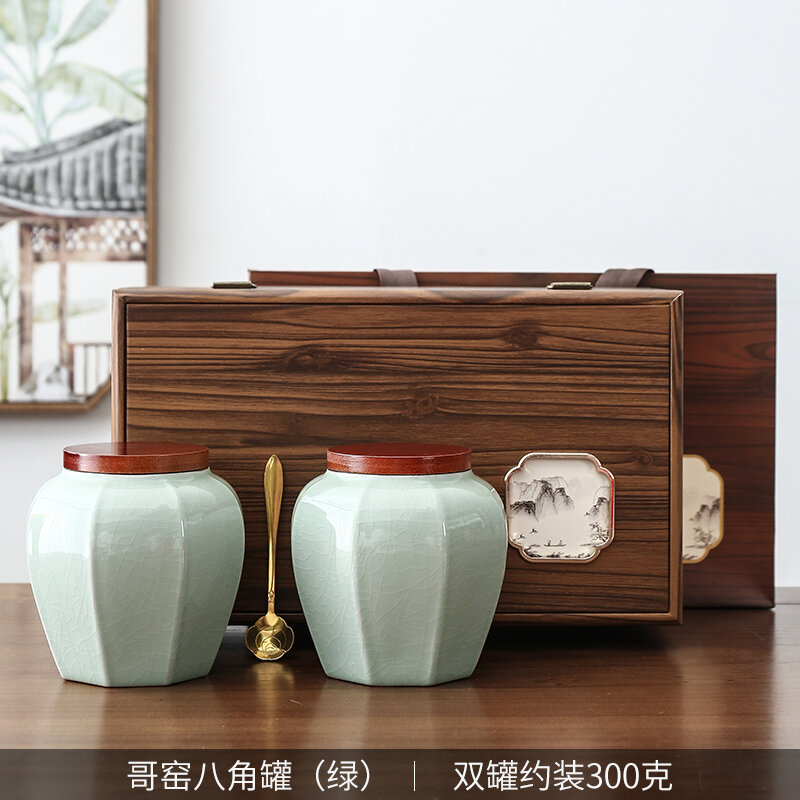 Hộp quà tặng cao cấp xinyang, hộp rỗng, hộp đựng lá trà gốm sứ, hộp đựng lá trà mùa xuân trà xanh hồng trà thông dụng