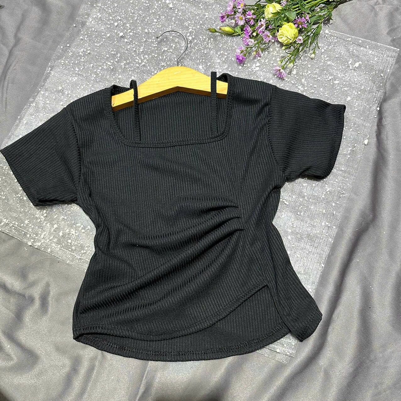 áo thun croptop kiểu nhúng eo