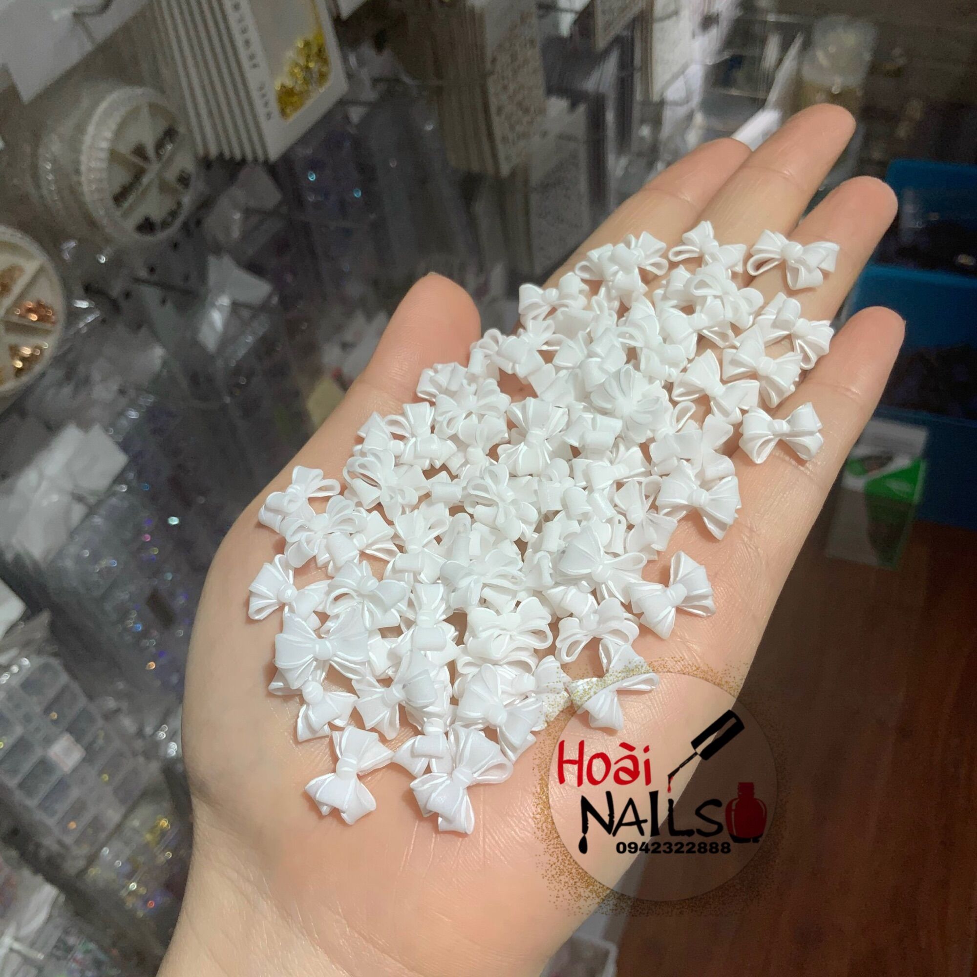 Nơ bột trắng muốt