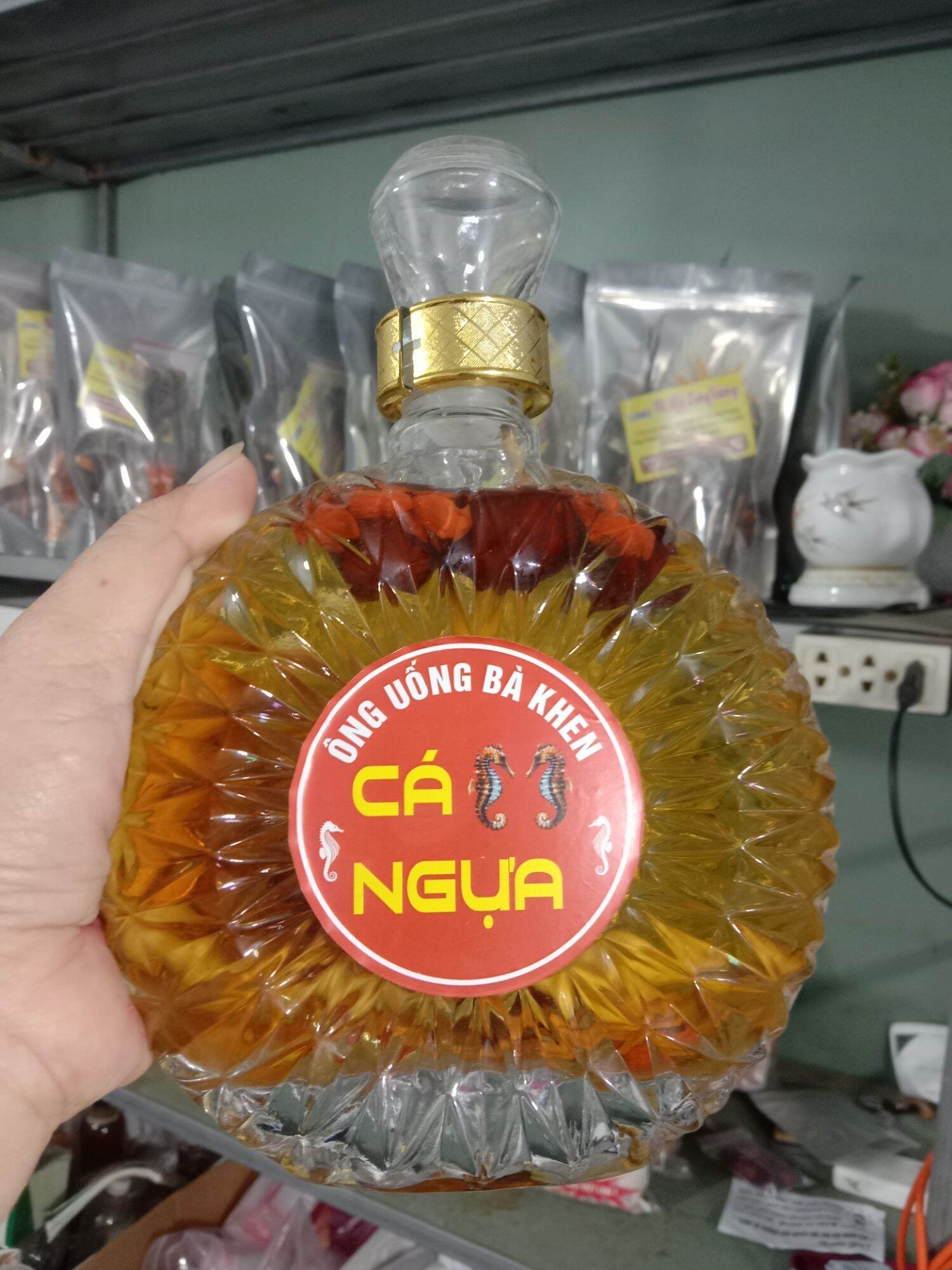 cá ngựa ngâm sẵn chai XO 650ml
