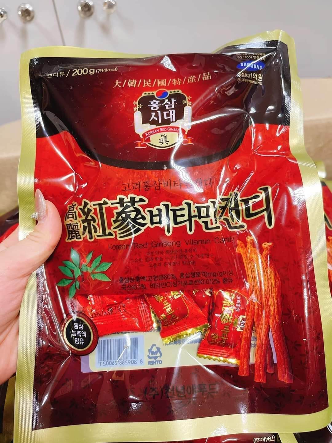 Kẹo Hồng Sâm Dẻo Hàn Quốc 200g