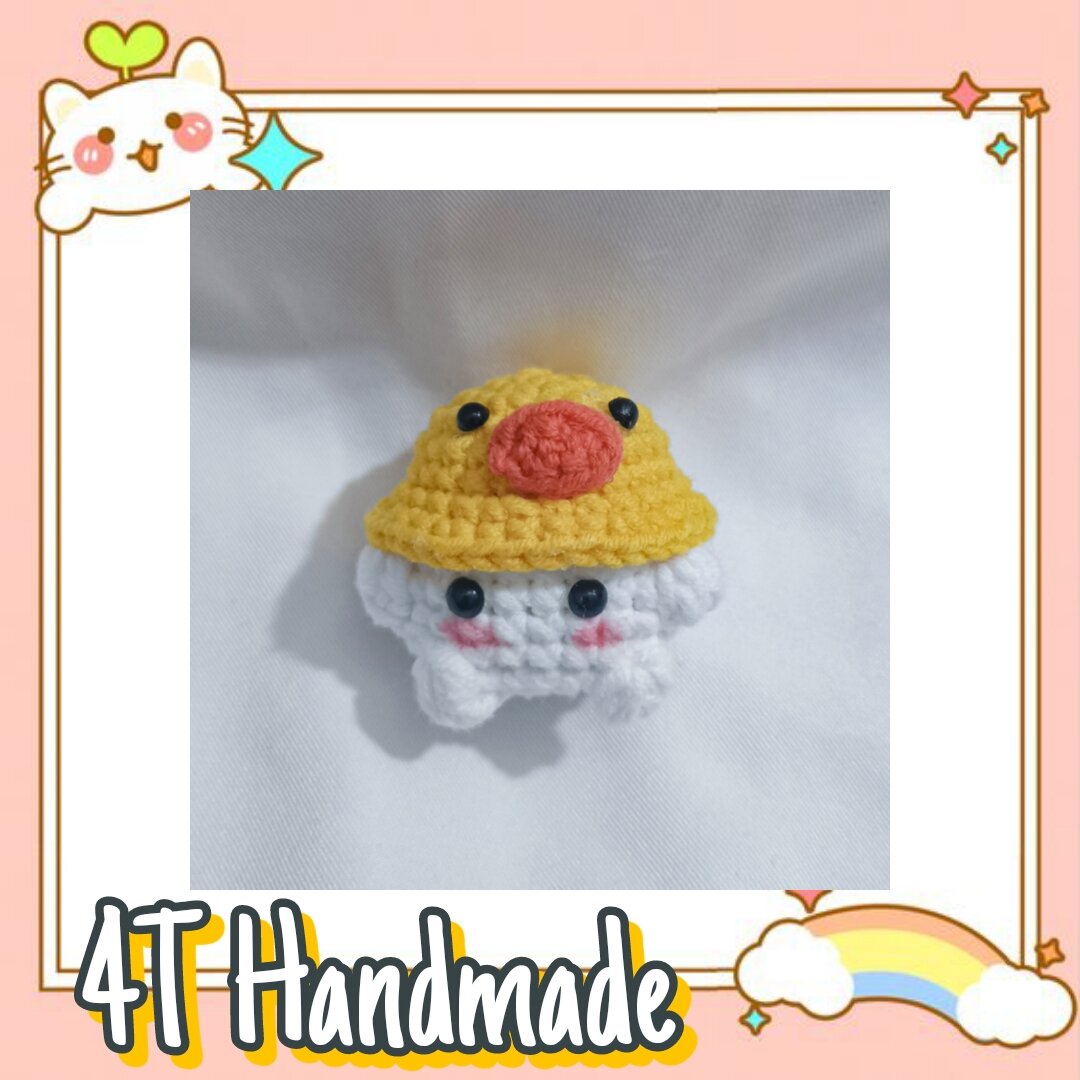 Móc Khoá Handmade Nấm Đội Mũ Bằng Len