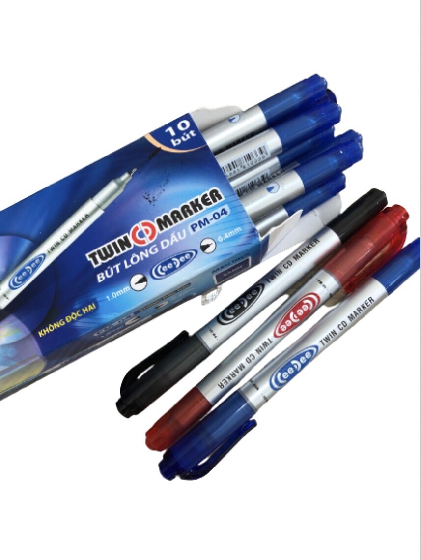 Bút lông dầu Thiên Long PM-04 2 đầu bút
