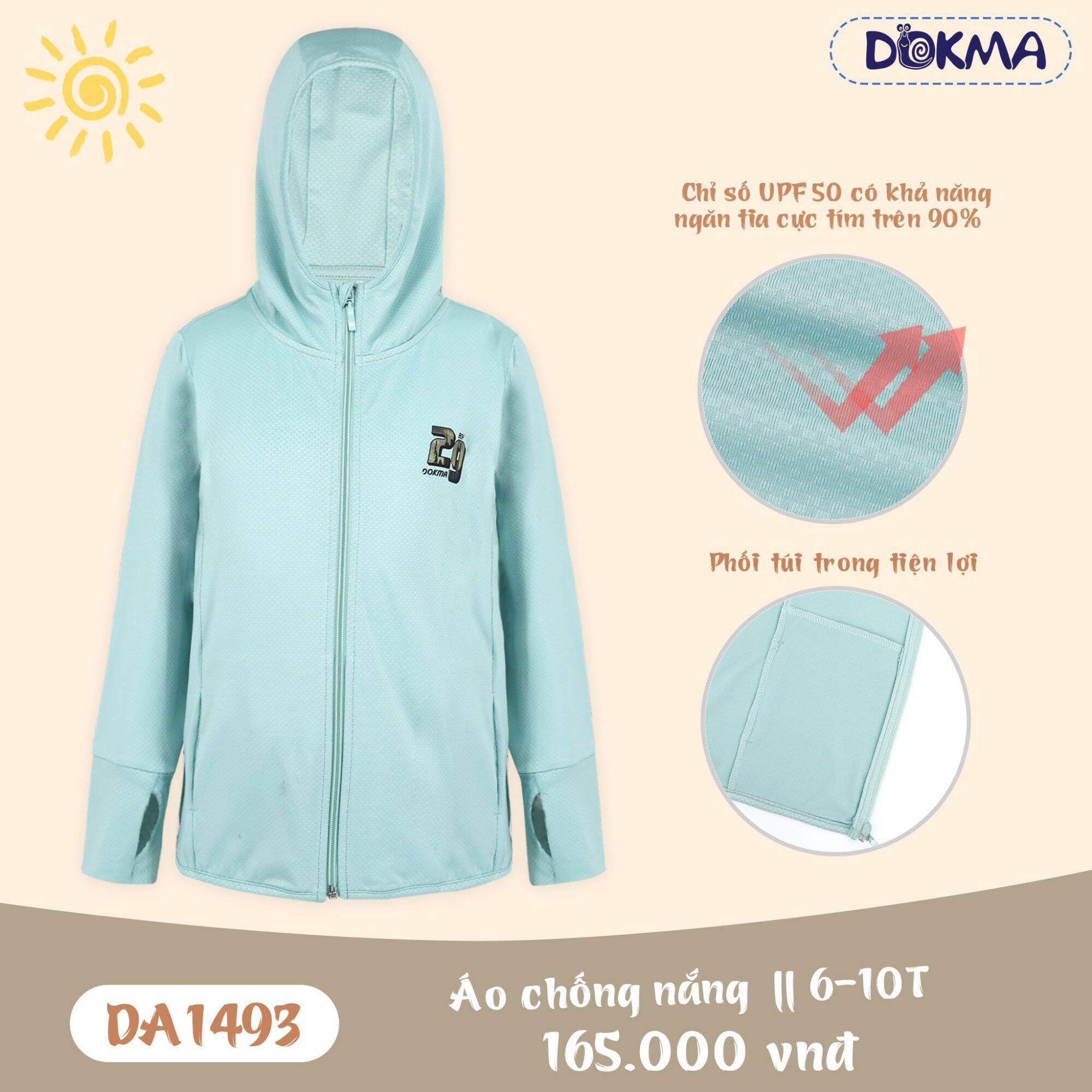 Áo chống nắng cho bé Dokma 6-10T
