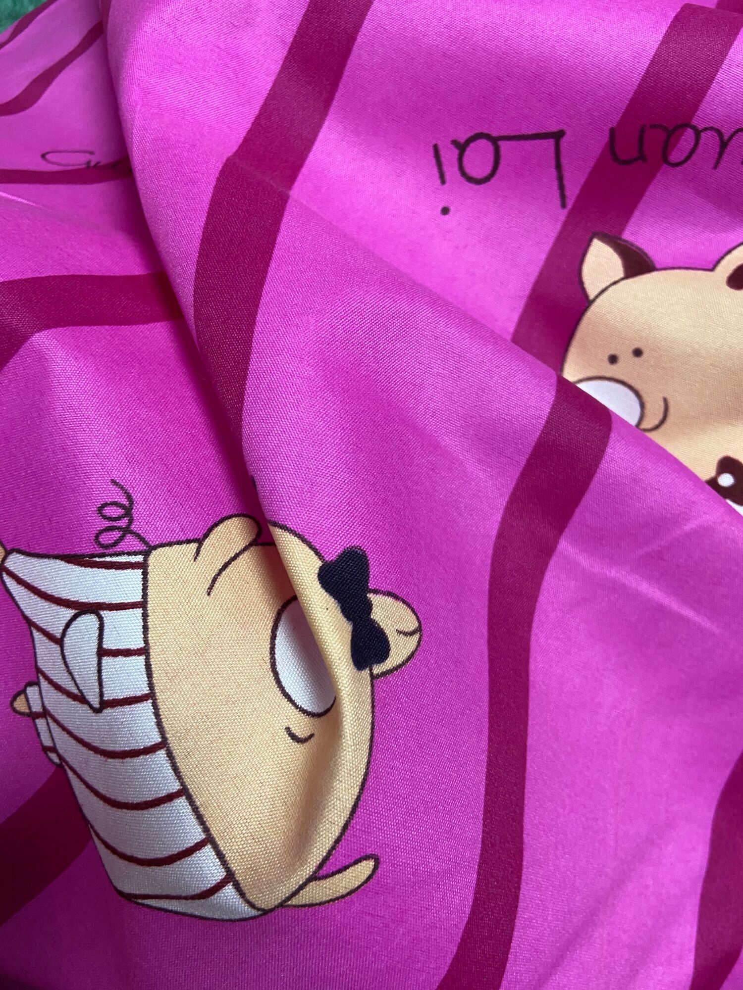 1m vải kate hồng chú heo con khổ 1m6