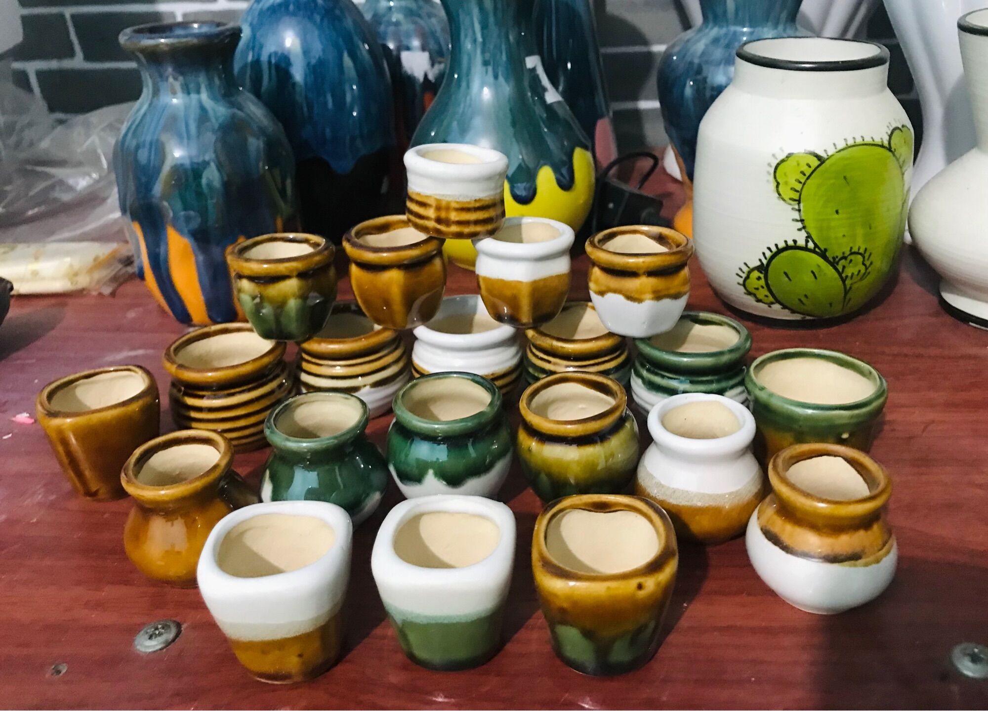 Combo 10 chậu sứ mini trồng sen đá, làm handmade