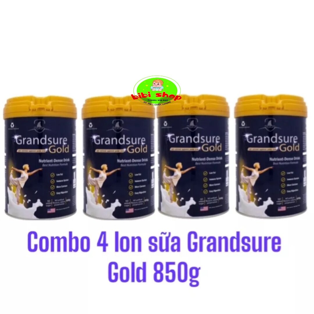 Combo 4 lon sữa grandsure gold sữa non xương khớp