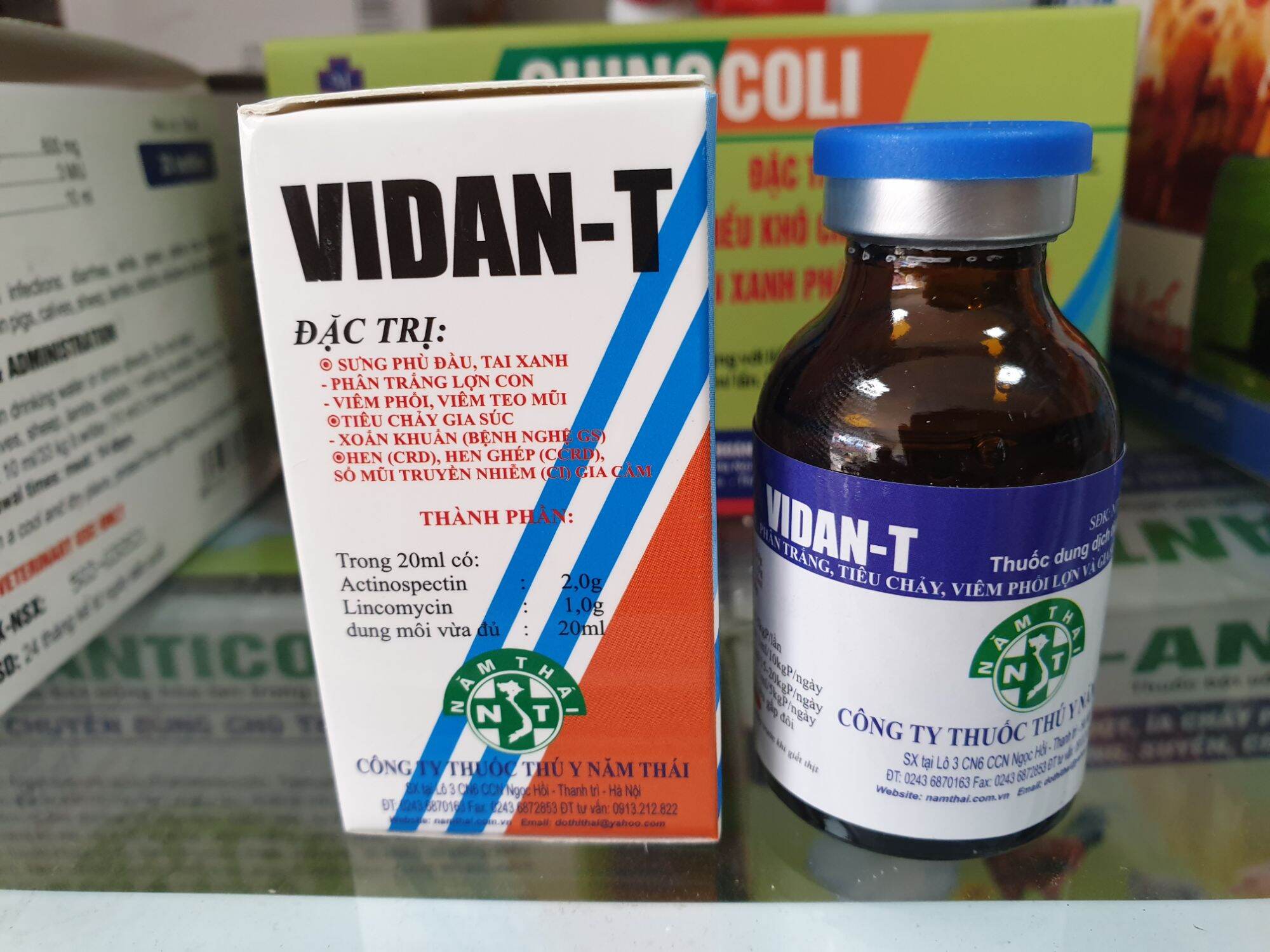 Vidan-T 20ml thuốc đặc trị hen khẹc, phù đầu, tiêu chảy gà đá