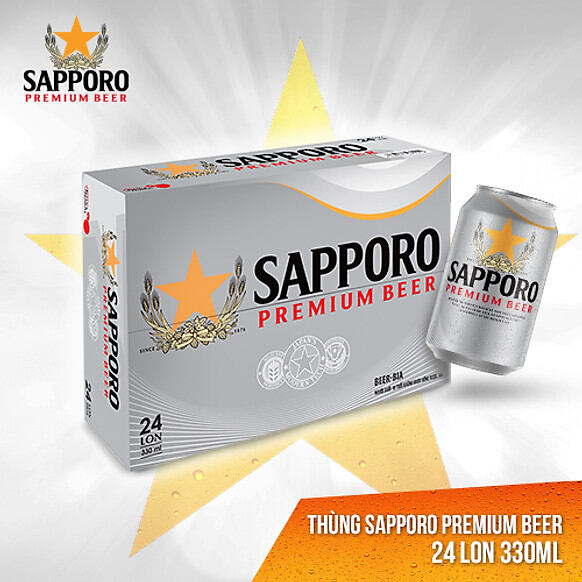 Bia Sapporo 24 lon 330ml ( Hsd 8/2024)