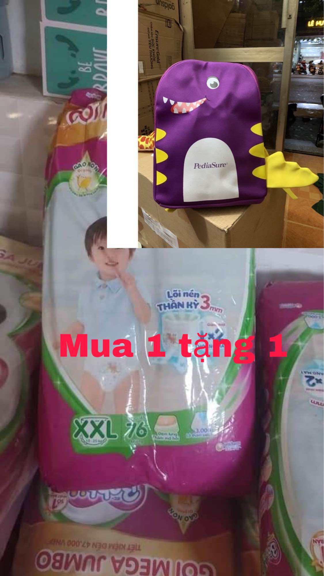 [ MUA 1 TẶNG 1 ] TÃ QUẦN BOBBY MEGA JUMBO GẠO NON XXL76