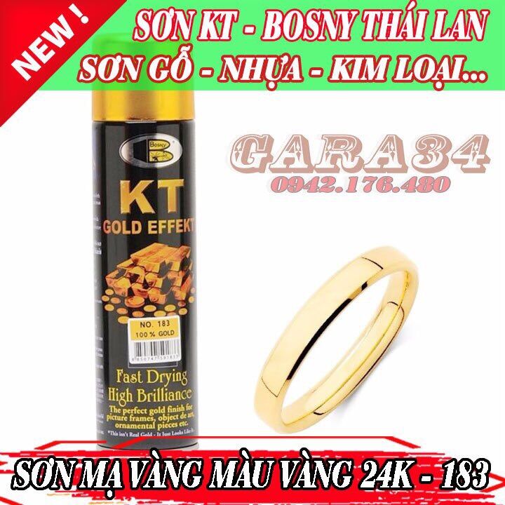 Chai sơn xịt mạ vàng 24k bosny thái lan