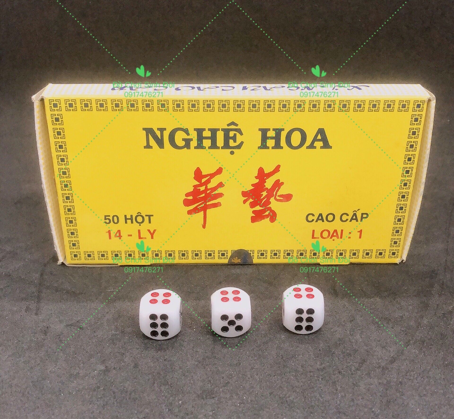 xí ngầu 6 viên - 13ly+14ly