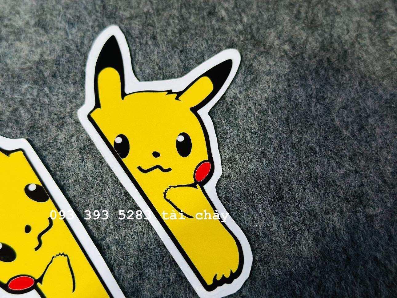 [ 1 MIẾNG ] TEM STICKER PIKACHU CAO 10CM DÁN TRANG TRÍ XE