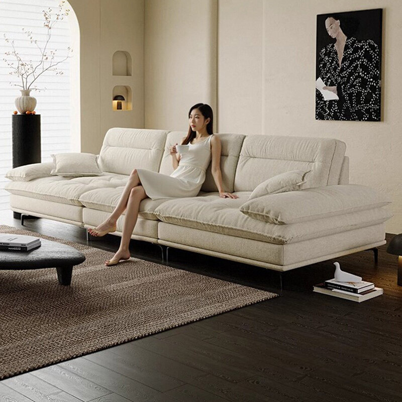 SHENGNIWEIER | Adjustable High Back Easy-to-clean Cream Style Linen Sofa Giá 23,806,000 Đồng*Miễn phí vận chuyển