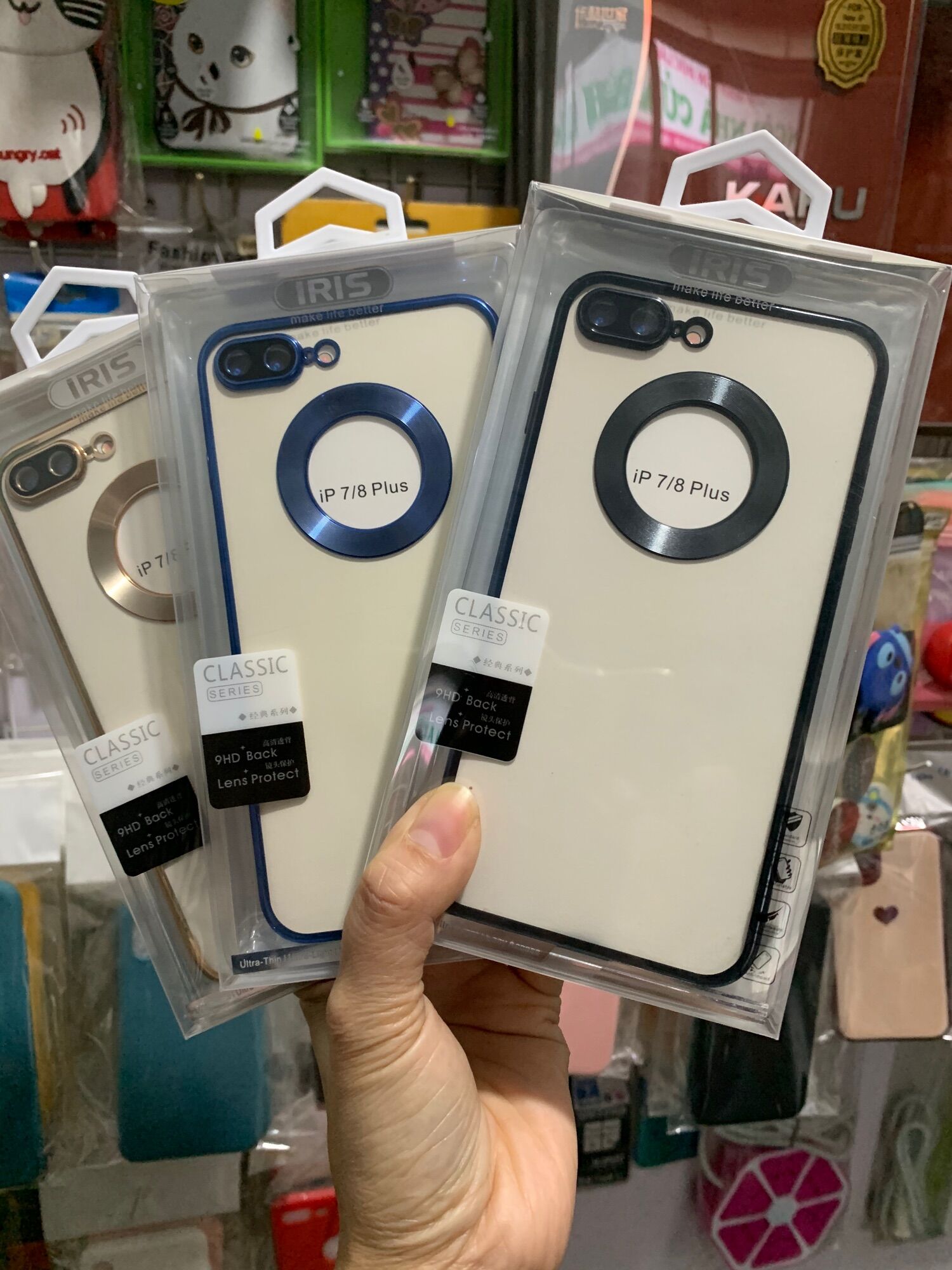 Ốp iphone 7plus , 8plus , 7 plus , 8 plus (5.5) hở táo , mạ mầu siêu đẹp hãng Iris xịn