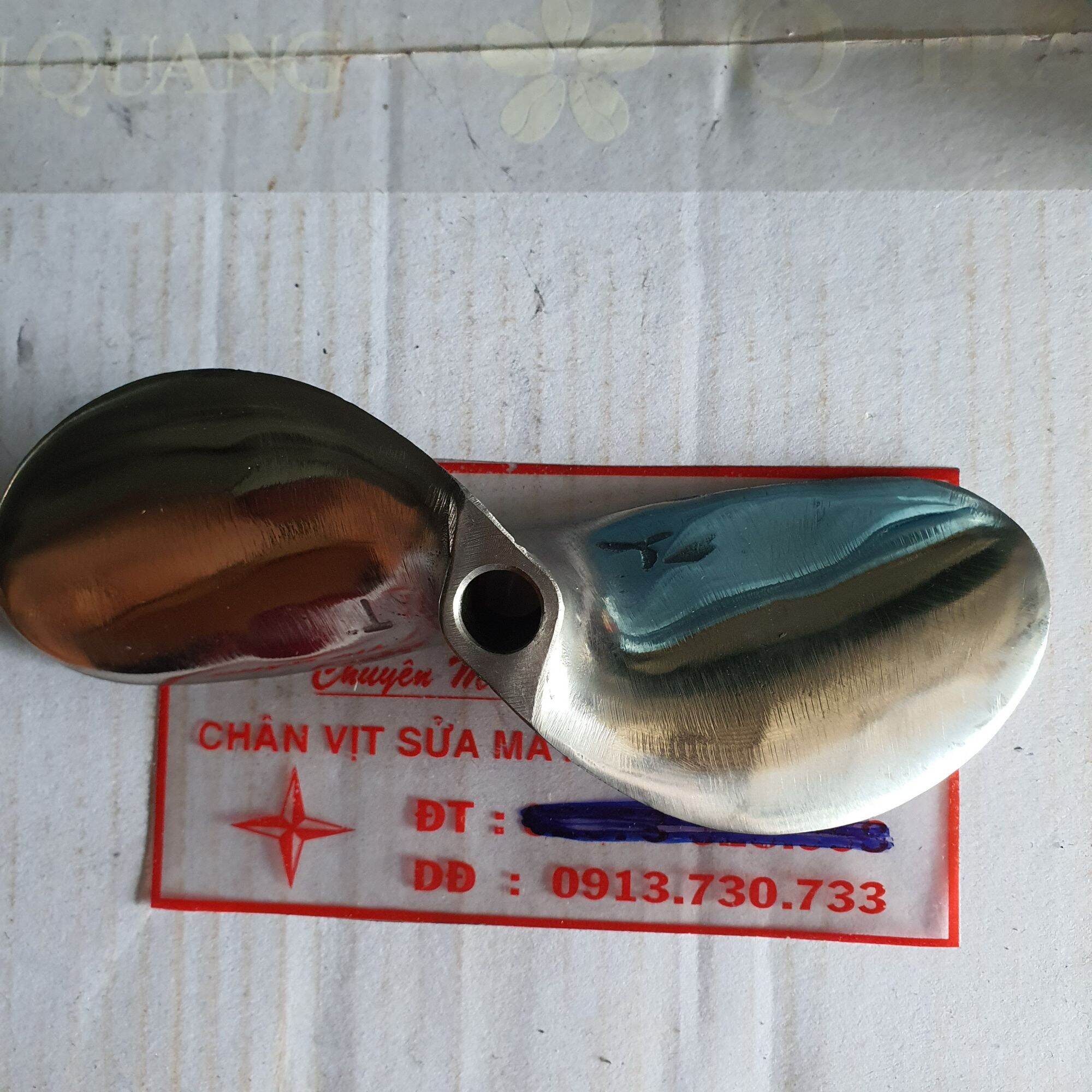 chân vịt inox 2 cánh 5.0 và 6.5 mủi tròn ren 14 loại bóng gương  cam kết như hình giá sỉ