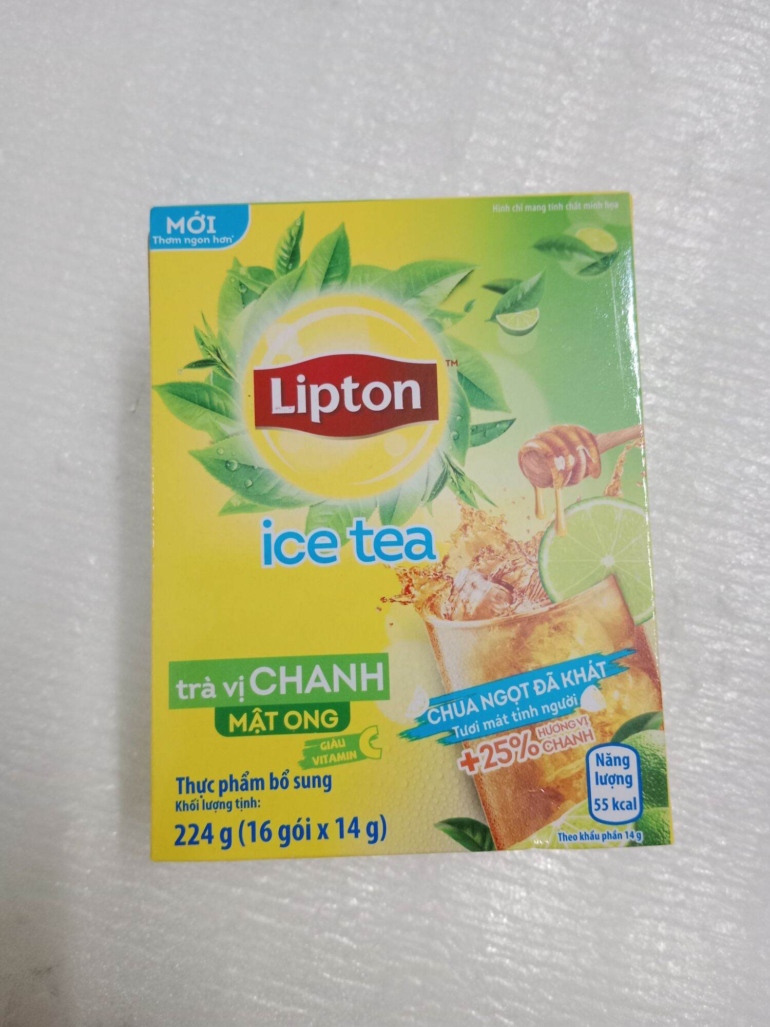 Lipton Ice tea vị chanh mật ong hộp 224g(16goi×14g)