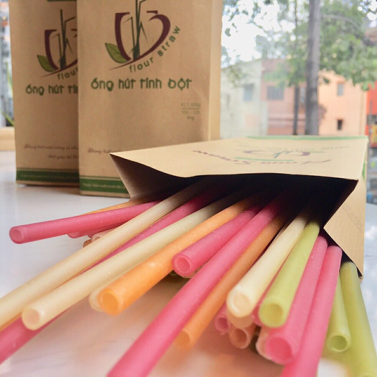 0,5kg Ống hút tinh bột gạo - Flour Straws (từ 100-120 ống)