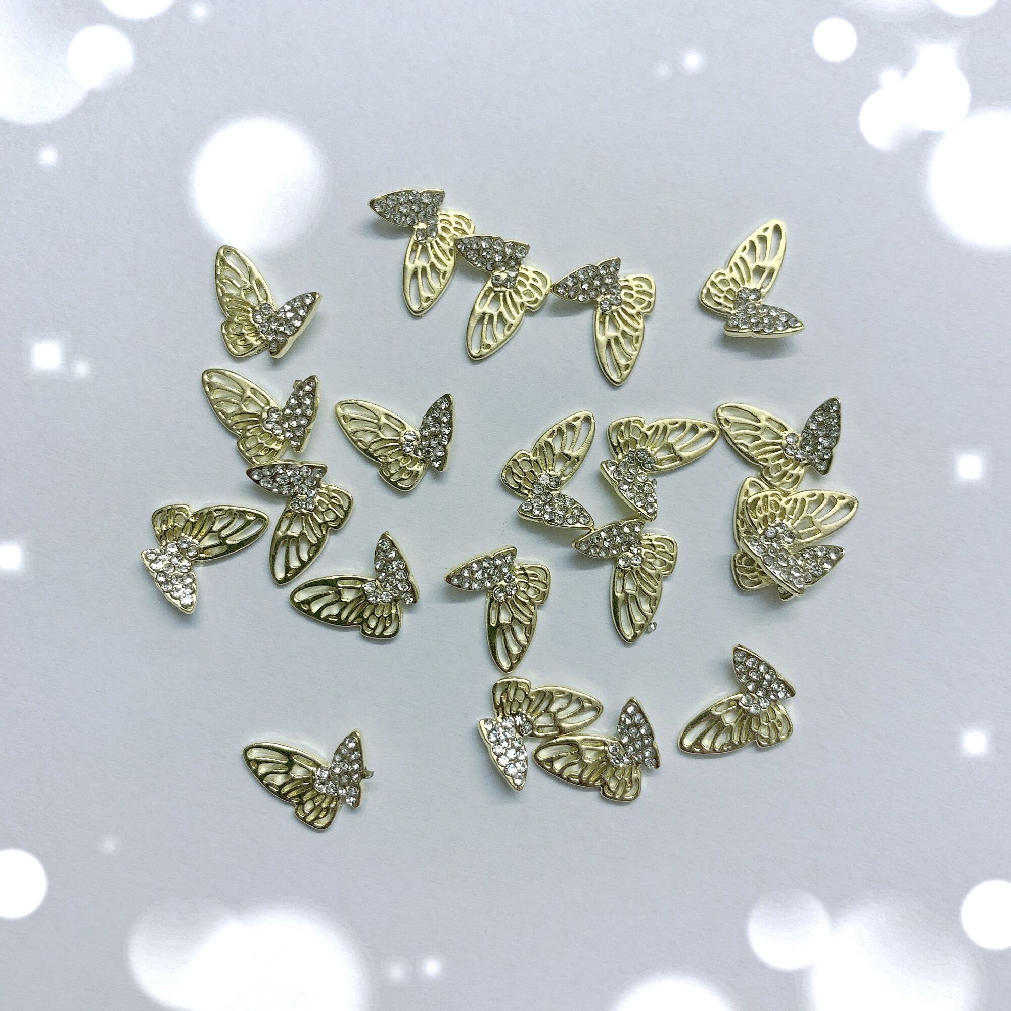 Charm nơ trang trí đính móng, phụ kiện nail hình nơ, Phụ kiện Charm đẹp, Charm nơ, Charm tim, Charm đá
