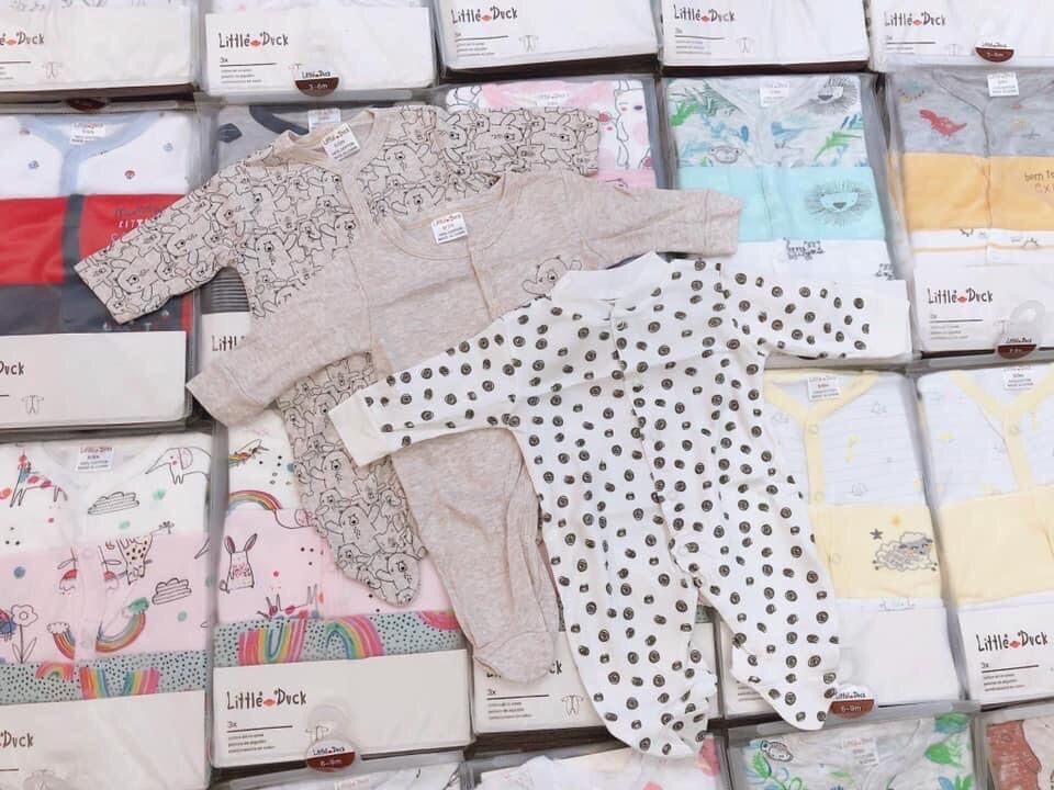 Set 3 body liền tất little duck cho bé
