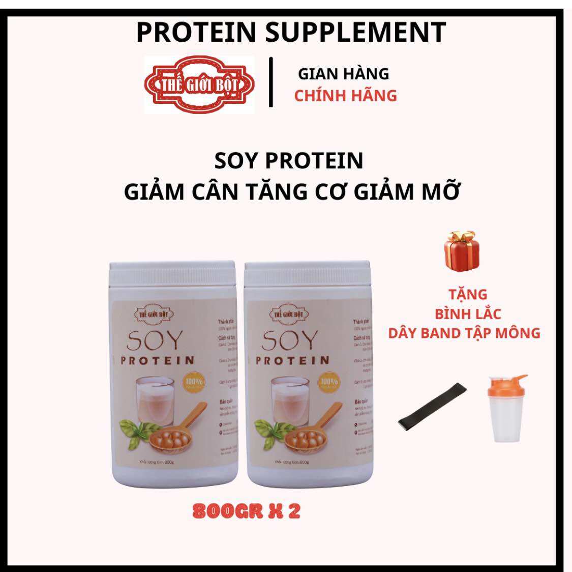 Combo 02 hộp soy protein giảm cân tăng cơ
