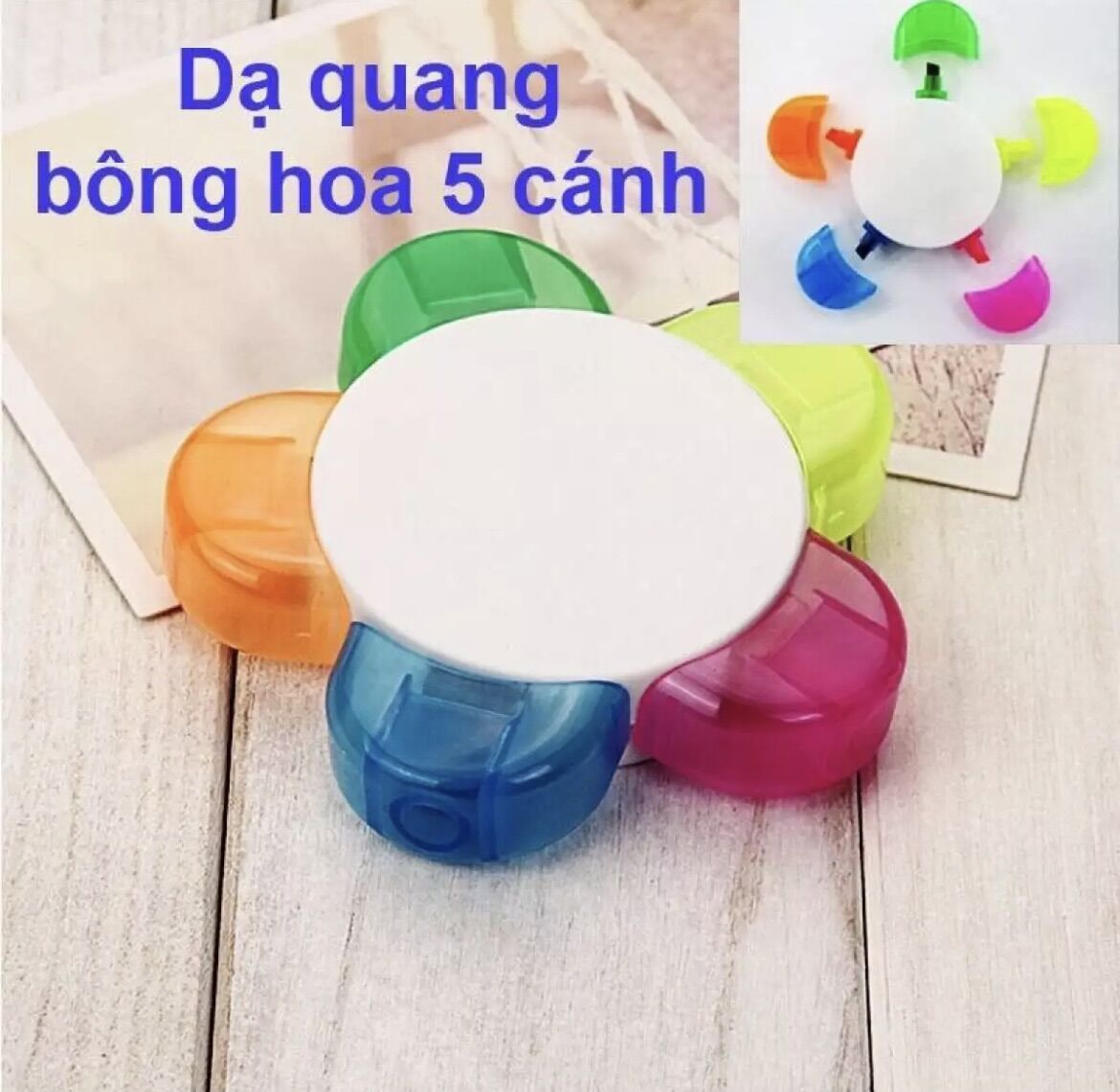 Viết đánh dấu dạ quang ngôi sao 5 màu