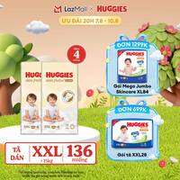 [20h 7-10.8 QUÀ TẶNG ĐH 699K] Combo 2 Tã quần Huggies Skin Perfect XXL size Mega Jumbo 64+4 miếng - Nhiều phiên bản