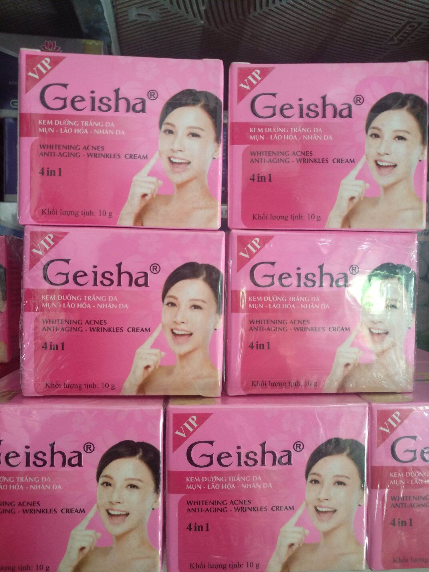 Kem geisha dưỡng trắng da mụn lão hóa chống nhăn 10g